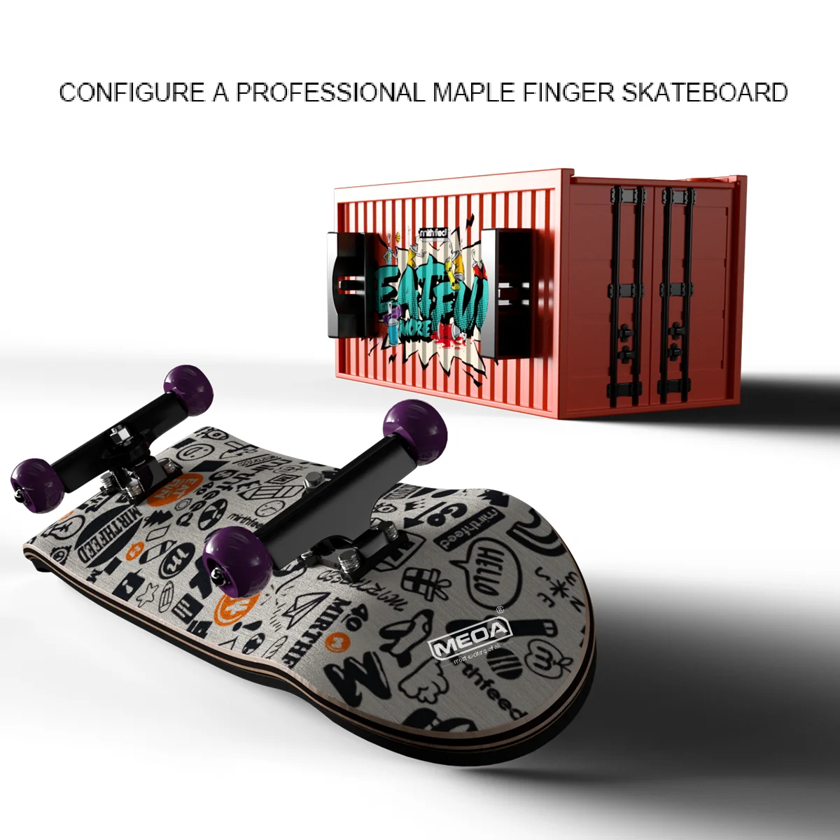 Tech Deck Accessories - Ahornblatt-Griffbrett mit Lagern, Spielzeug, professionelles Tech-Finger-Skateboard