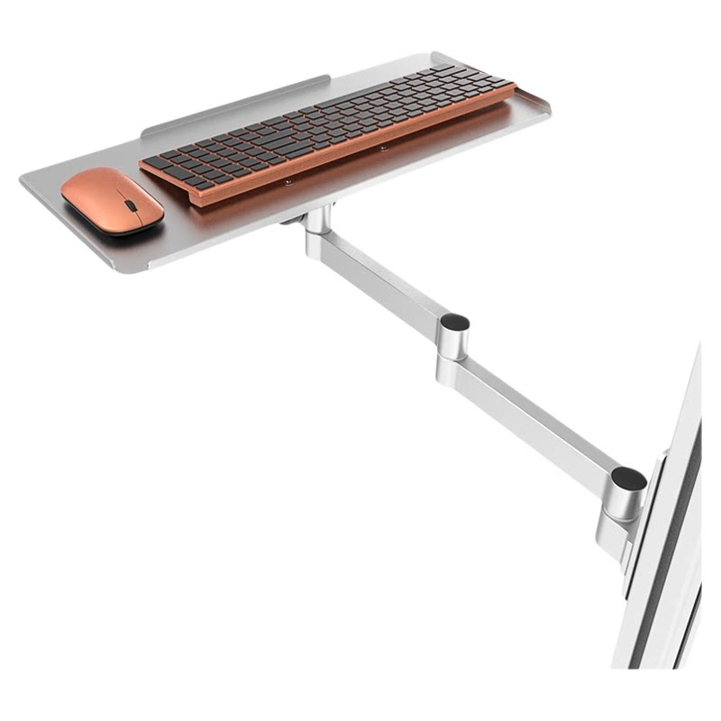Monitor Arm Single - Kabellose Tastatur- und Maus-Halterung Ausziehbarer Aluminium-Wandhalterungsarm