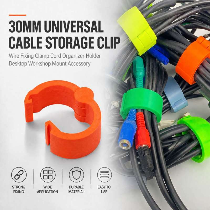 Desk Cable Clip - 30mm Universal-Kabelorganisator-Clip, Kabelhalter für Schreibtisch, zur