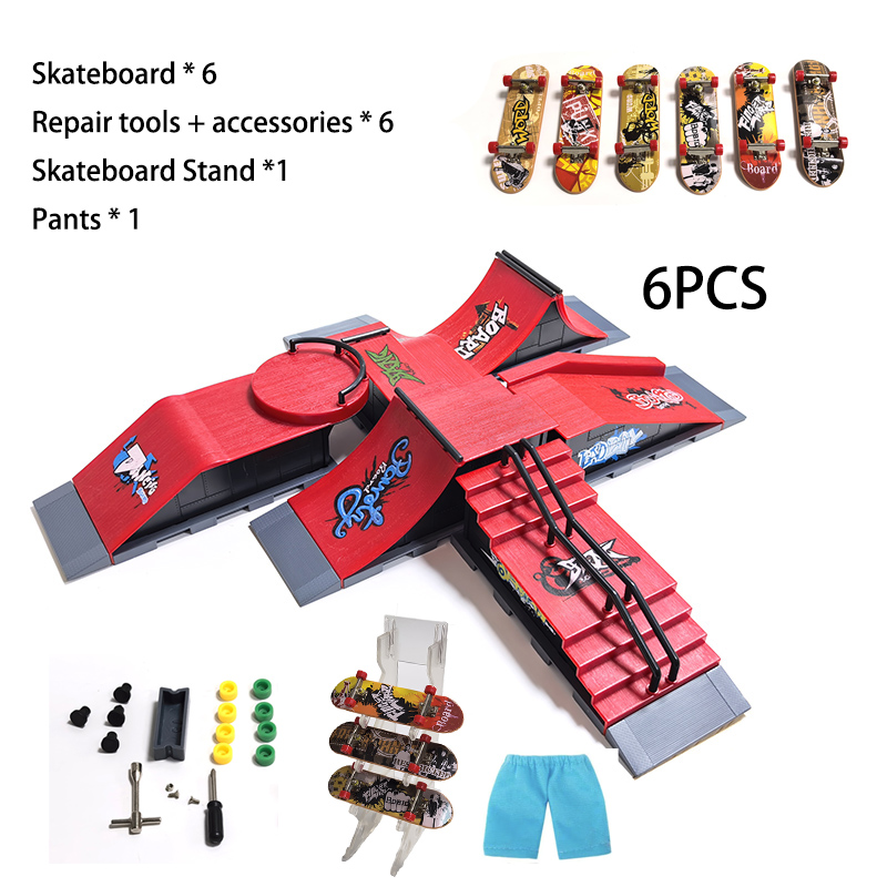 Tech Deck Accessories - DIY Finger Skatepark 6-in-1 Set Professionelle