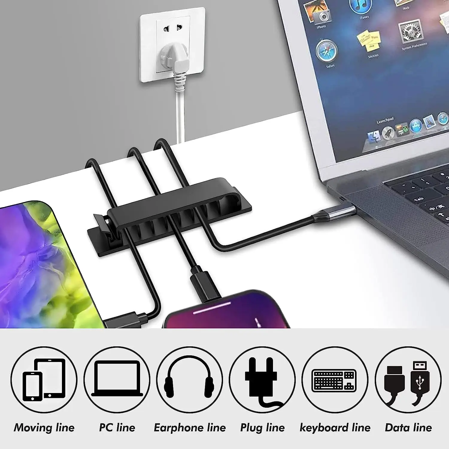 Kabel-Organizer, selbstklebend – Desk Cable Clip Bewertung und Preis