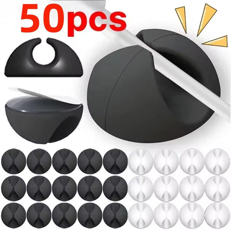 5/50Pcs Kabel Clip Wickler Org – Desk Cable Clip Bewertung und Preis