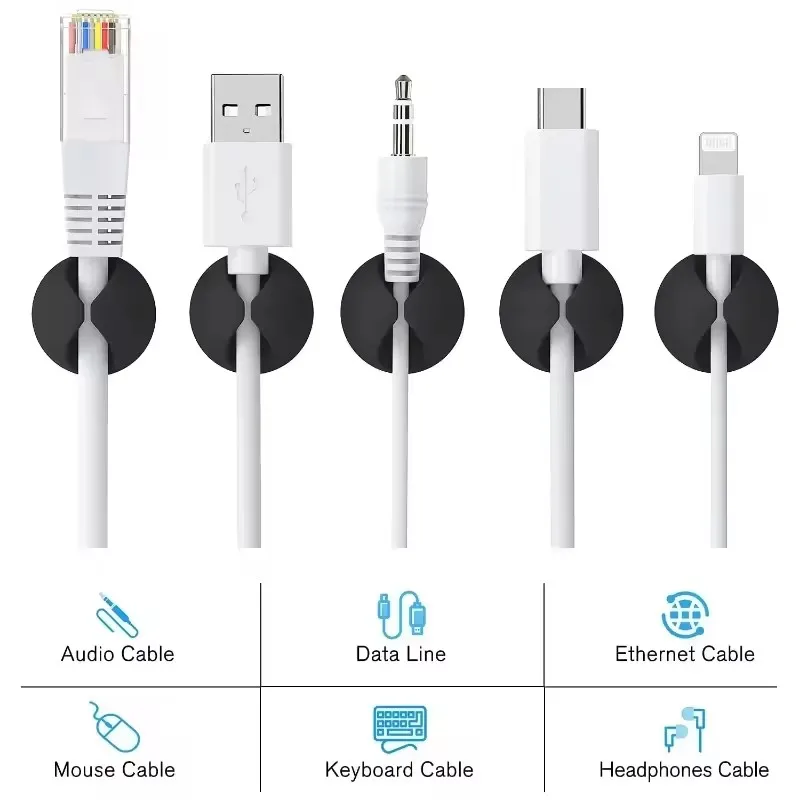 5/50Pcs Kabel Clip Wickler Org – Desk Cable Clip Bewertung und Preis