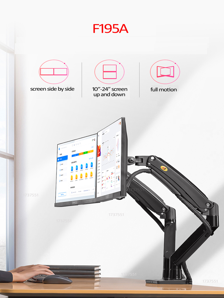 NB F195A Aluminium-Gasfederarm – Monitor Arm Single Bewertung und Preis