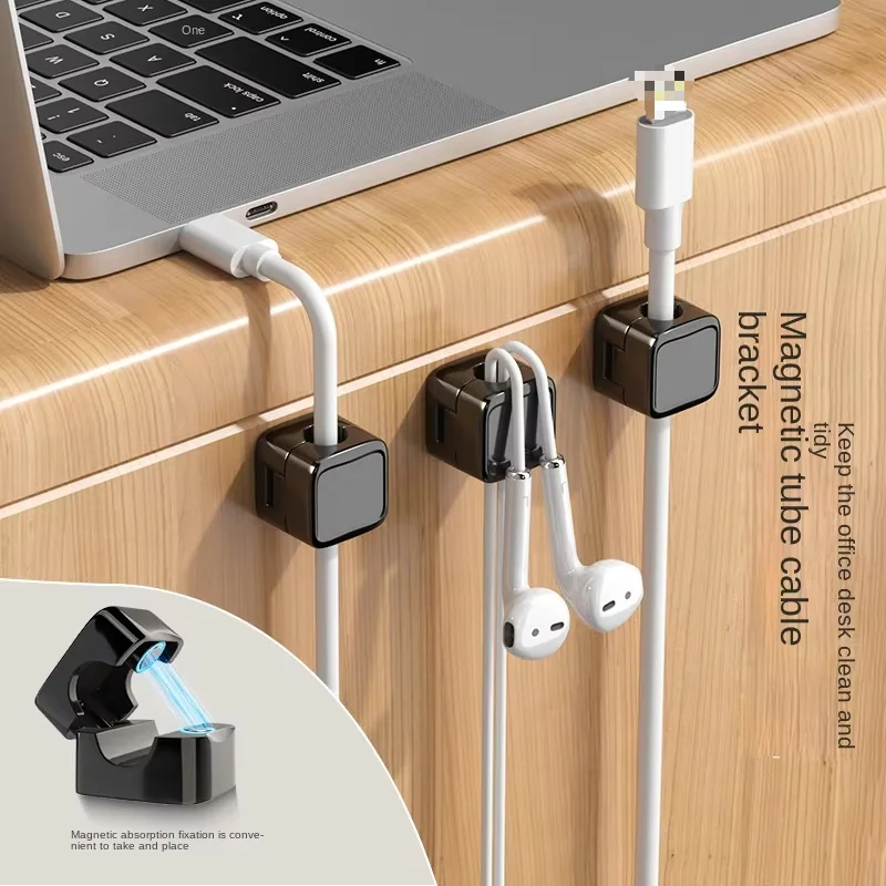 6 Stück Magnetische Kabelklemm – Desk Cable Clip Bewertung und Preis