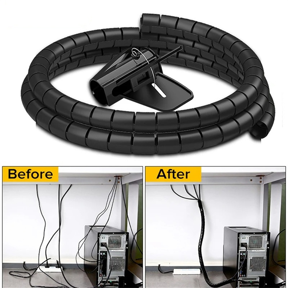2M Flexibler Spiral-Kabelorgan – Desk Cable Clip Bewertung und Preis